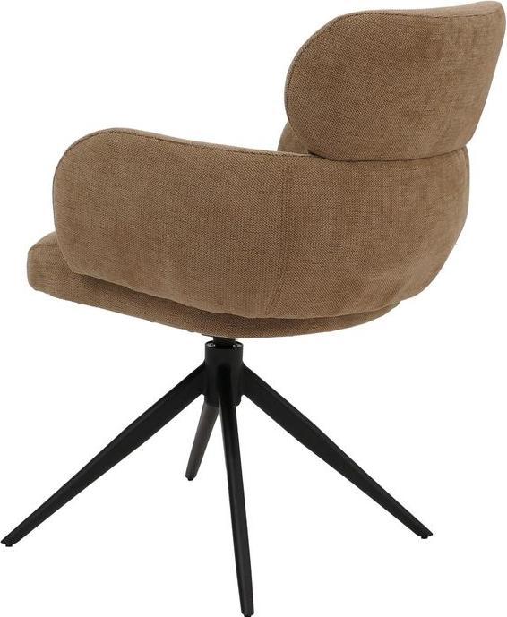 Immagine prodotto Mendler Esszimmerstuhl HWC-O77, drehbar Auto-Return, Stoff (310g/m²) Chenille Öko-Tex – hellbraun