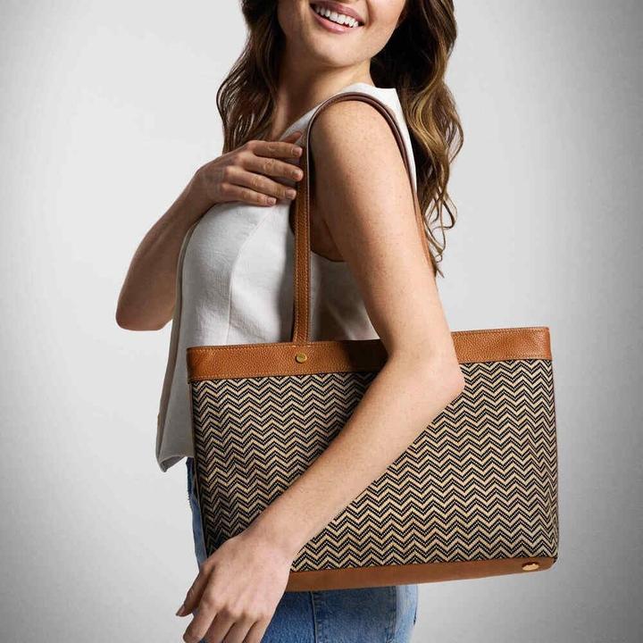 Produktbild Fossil Jessie Leren Tote mit Ritschverschluss und Laptopfach