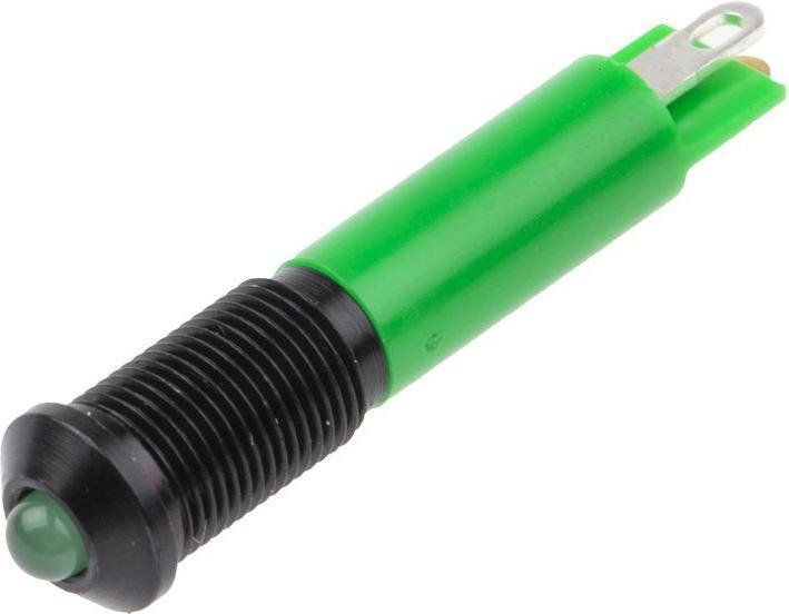 Produktbild RS PRO LED erhaben 6mm schwarz 24Vdc grün