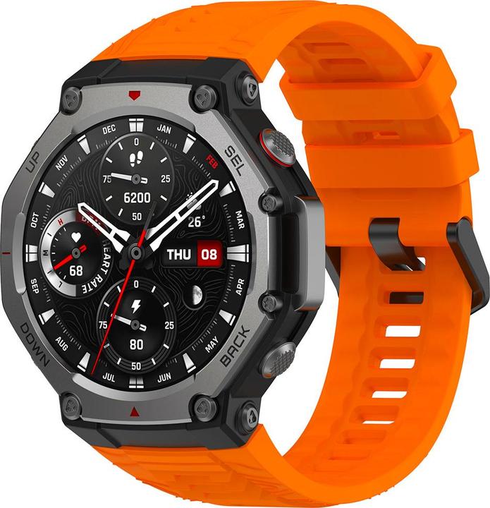 Actual product image Techsuit - Watchband (W067) - Amazfit T-Rex 3 - Orange (Silicone, TPU)