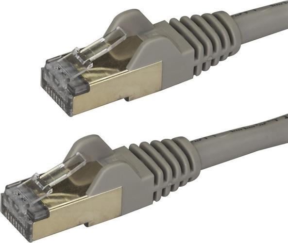 Actual product image StarTech Patch Cable Cat6a 1m Grey (STP, CAT6a, 1 m)