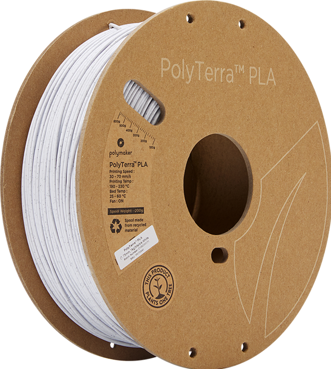 Produktbild Polymaker PolyTerra (PLA, 1.75 mm, 1000 g, Weiss)