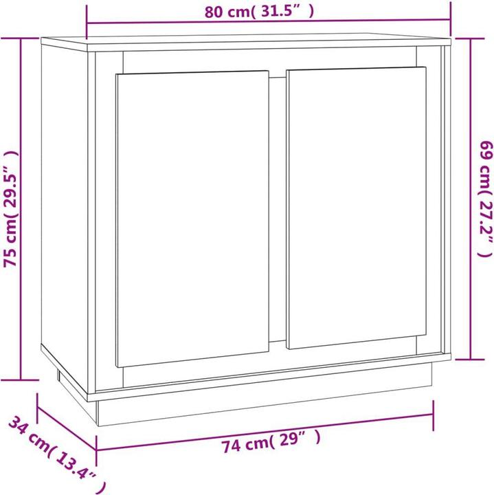 Image du produit vidaXL Sideboard (80 x 34 x 75 cm)