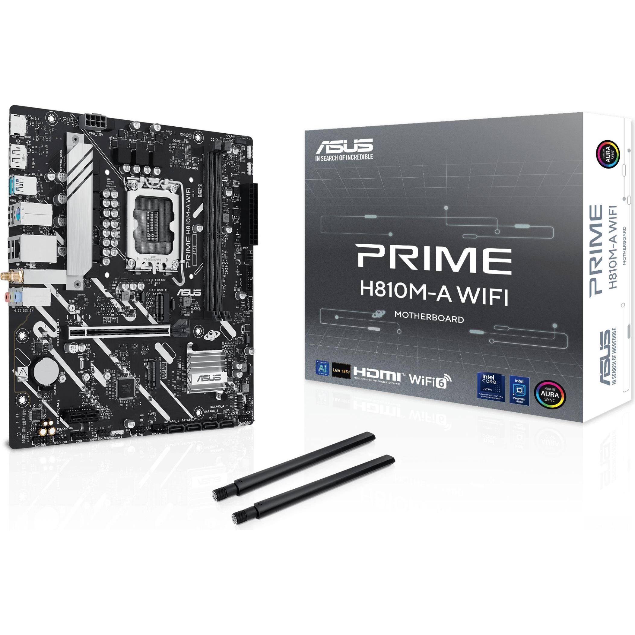 ASUS PRIME H810M-A WIFI (LGA 1851, Intel H810, mATX), Mainboard