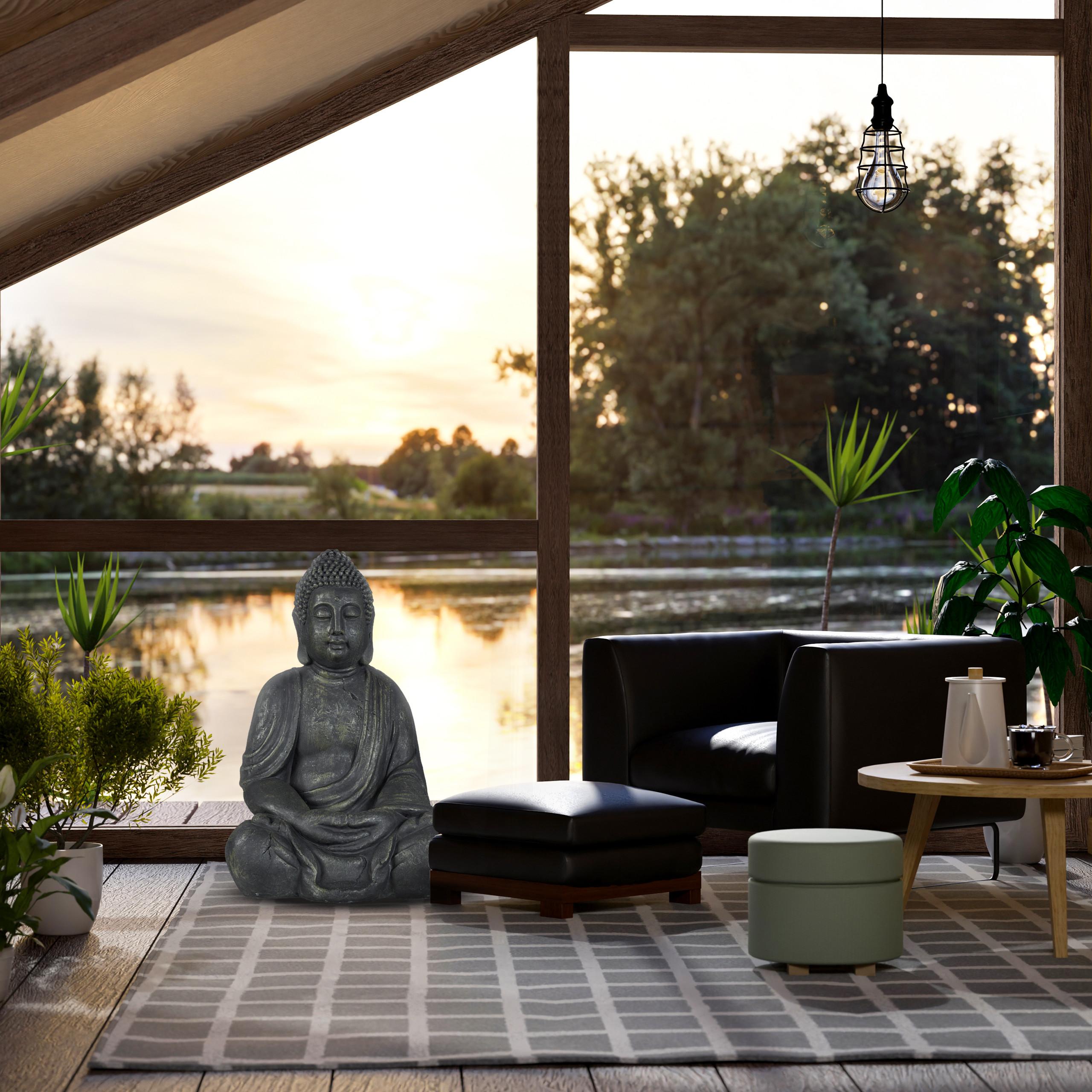 Thumbnail - Relaxdays, Aussendekoration, Buddha Figur
