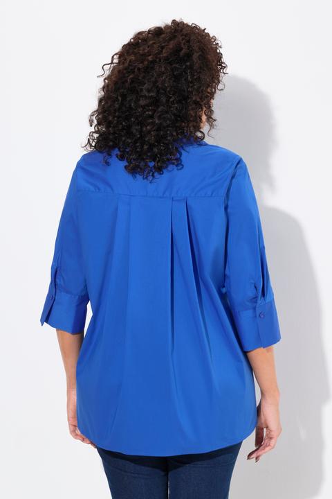 Produktbild Ulla Popken Hemdbluse, Rückenfalte, A-Linie, Hemdkragen, 3/4-Arm (46, 48)