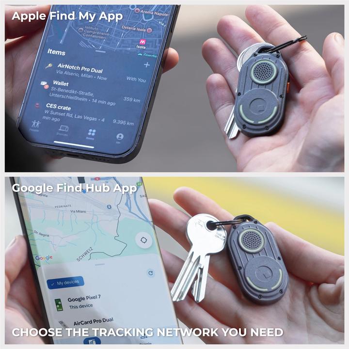 Actual product image Rolling Square AirNotch Pro Dual (Apple & Google Find My Netzwerk) (Android, iOS)