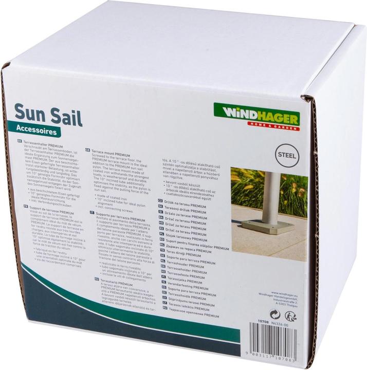 Immagine prodotto Windhager Terrassenhalterung Profi 15x20x15.8cm (16 x 19 x 22 cm)