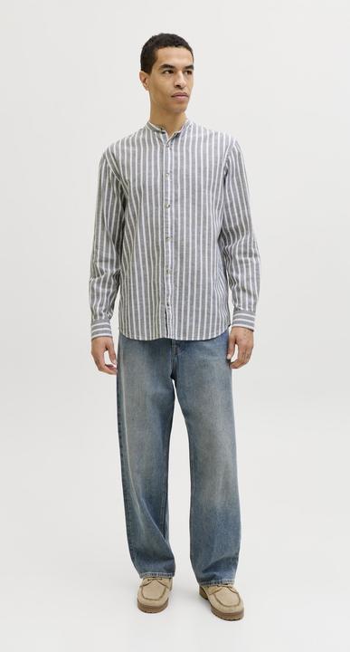 Actual product image Jack & Jones Jjesummer Linen Blend Band Shirt L/S Sn (XL)