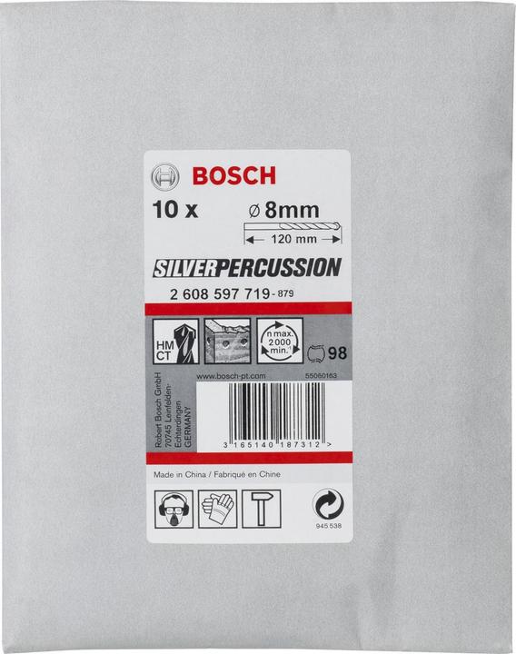 Produktbild Bosch Professional Zubehör Betonbohrer CYL-3, 8 x 80 x 120 mm, d 7,5 mm, 10er-Pack (7.5 mm)