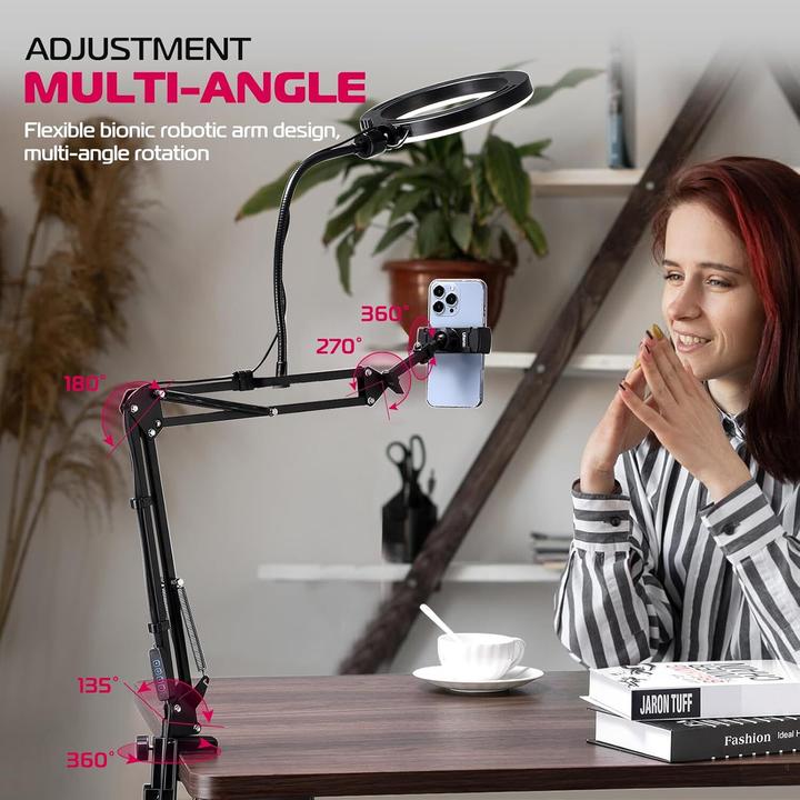 Actual product image Ulanzi TH03 Desktop Phone Overhead Stand Set (10" Ring Light) (Ring light)