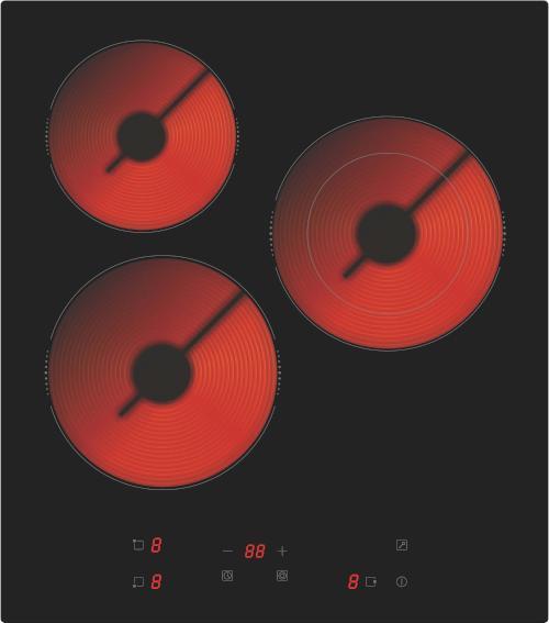 PKM Glaskeramikkochfeld KF3F (45 cm, Glass ceramic hob)