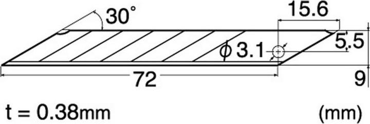 Actual product image NT Cutter Spare blades BAD-21P (Replacement blade)