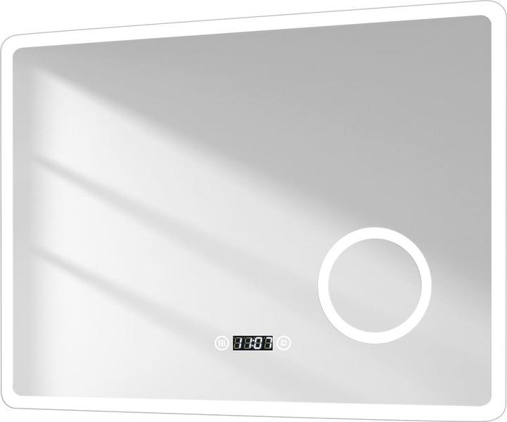 Actual product image Emke Bathroom Mirror With Lighting 80*60cm,3X Magnification, Fog-Free, Temperature&Time, Cool-White (80 x 60 cm)