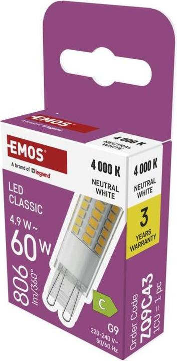 Produktbild Emos LED Lampe Classic (G9, 806 lm, 1x)