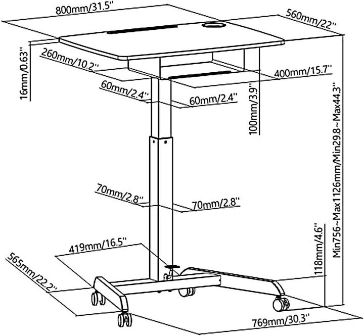 Produktbild Maclean Laptop Table