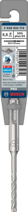 Produktbild Bosch Zubehör PRO SDS plus-5X Hammerbohrer, 5,5 x 50 x 110 mm (5,5 Millimeter)