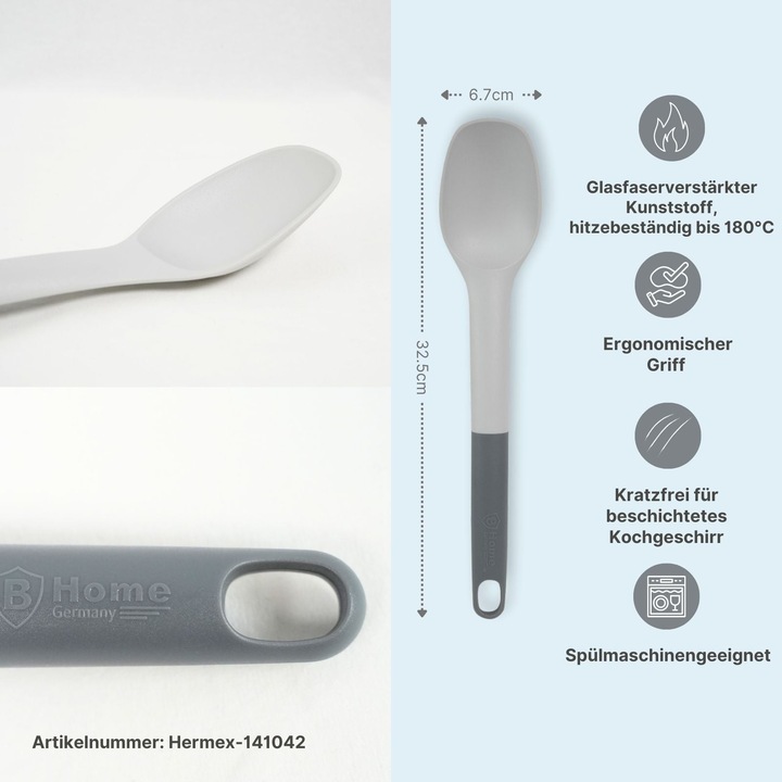 Actual product image B-Home 6-tlg. Kochlöffel-Set Küchenzubehör Kochbesteck Küchenwerkzeug