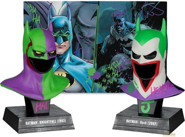 Produktbild McFarlane Batman DC Direct mini réplique 1/3 Pack de 2 masques de Batman Hush & Knightfall (Jokerized) (Gold L