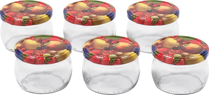 Emsy Schroefdop pot Bol 258ml met 82mm TO deksel Fruit De6er Tray (6 Pcs., 0.26 l)