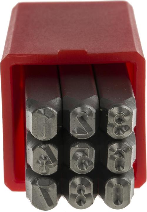 Actual product image RS PRO 4mm digit punch set 9-piece, 0 8