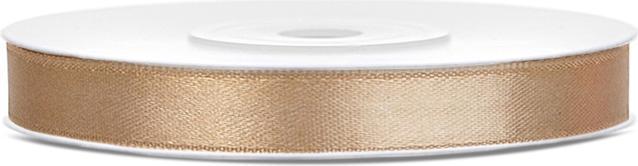 Partydeco Nastro di raso, oro chiaro, 6mm/25m (1 pz. / 25 lm)