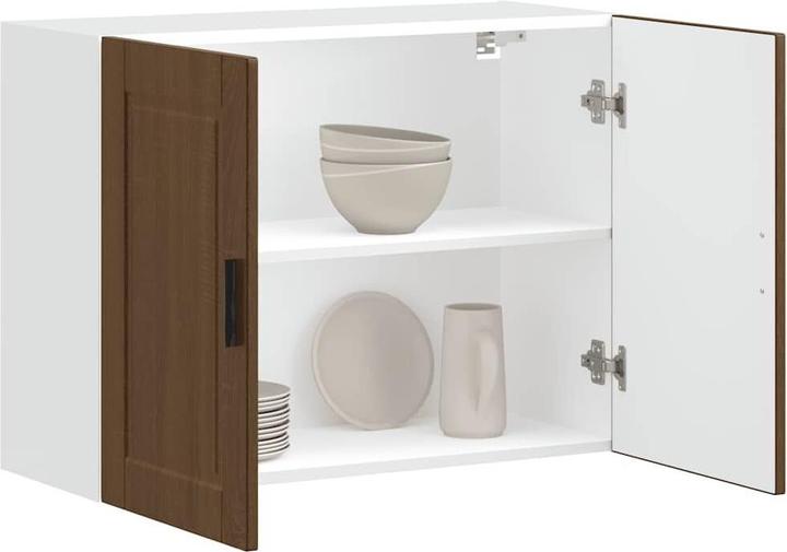 Immagine prodotto VidaXL Parete attrezzata per cucina Porto Brown in legno ingegnerizzato effetto rovere (80 x 31 x 60 cm)