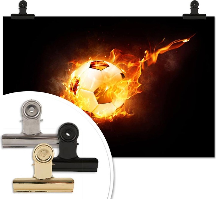 Actual product image Trenddeko Football in flames (100 x 70 cm)