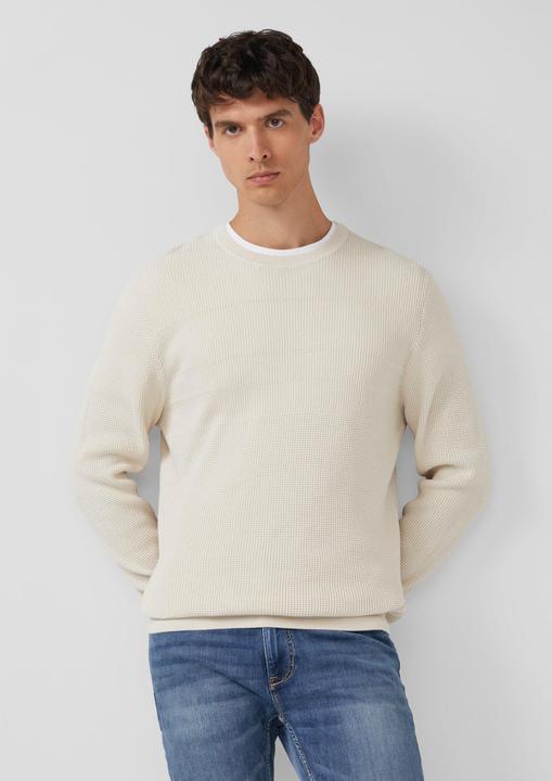 Produktbild s.Oliver Strickpullover Strukturmikx-Pullover aus reiner Baumwolle (M)