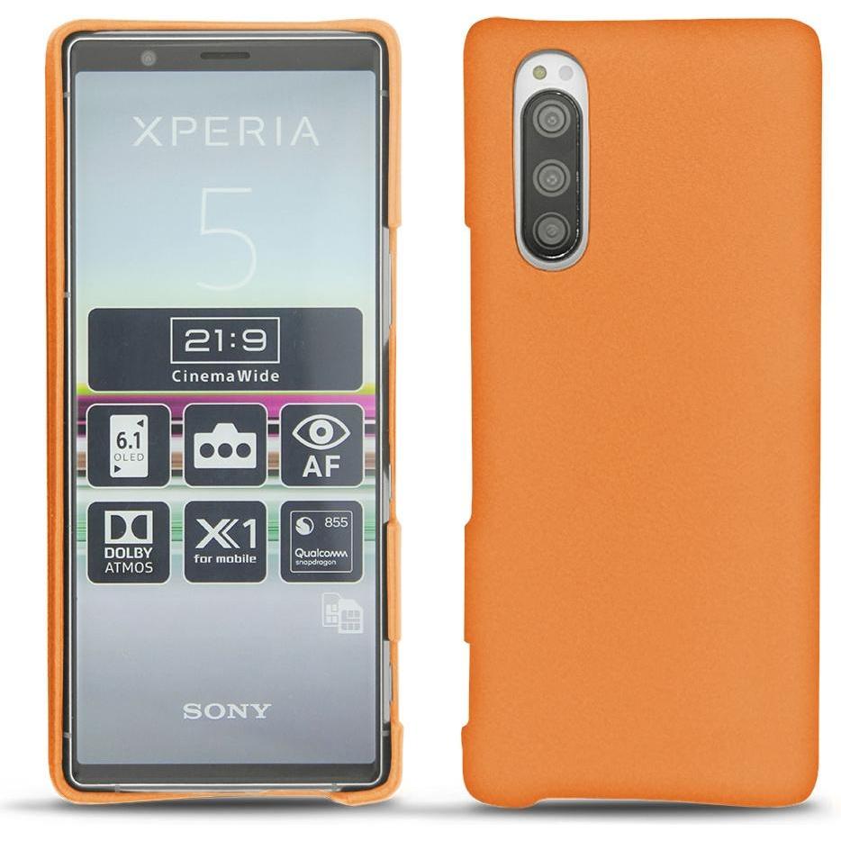 Noreve Lederschutzhülle (Sony Xperia 5), Smartphone Hülle, Orange