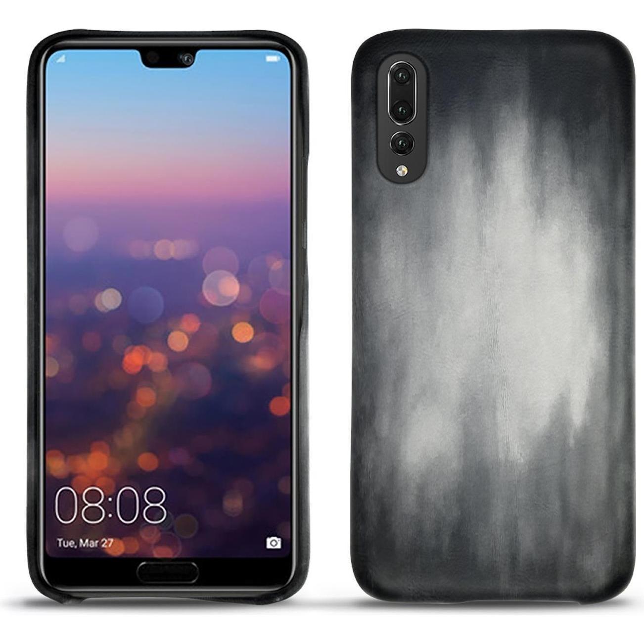 Thumbnail - Noreve Lederschutzhülle (Huawei P20 Pro), Smartphone Hülle, Grau