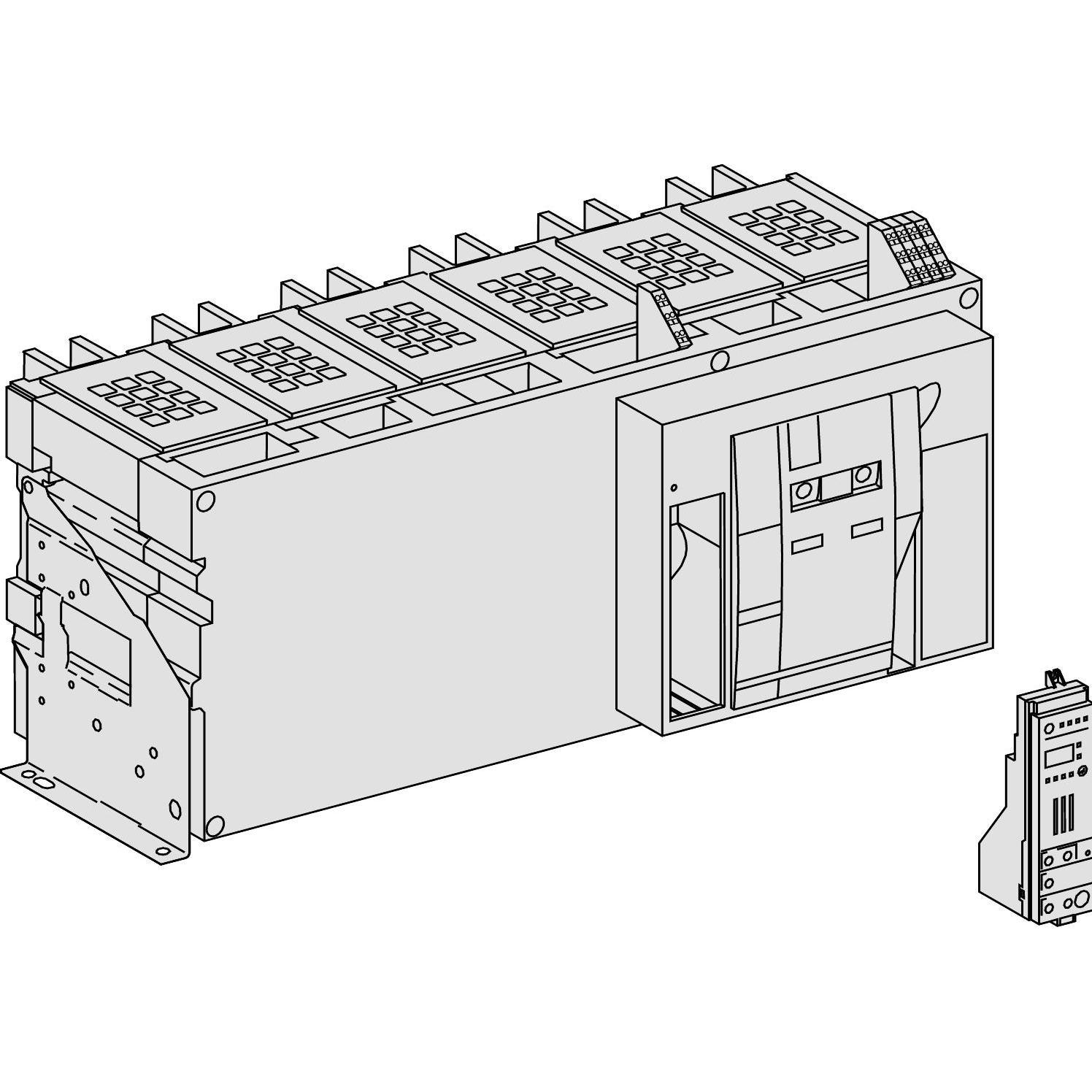 Schneider Electric, Schutzschalter, Masterpact NW50H2, 4 P, 5000A, max. Ausschaltverm. 150kA 48116