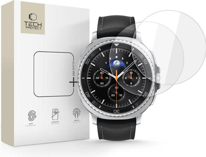Spigen Tech-Protect Glass Fit+ 2er-Pack Panzerglas für Samsung Galaxy Watch 8 Classic 46 mm - Transparent
