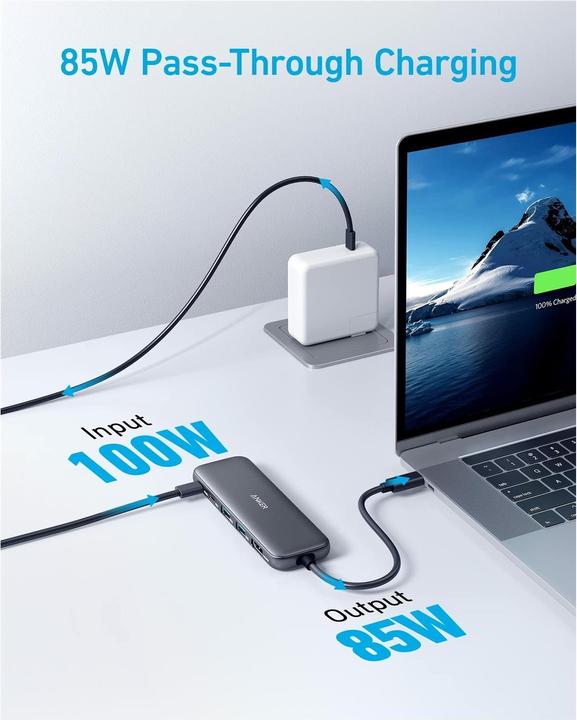Produktbild Anker USB-C Hub (5-in-1) 1 x 4K HDMI 2 x USB-A 1 x USB-C 1 x USB-C PD 100W (USB-C, 5 Ports)