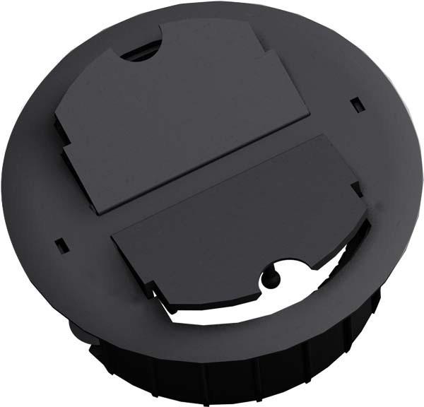 Image du produit Bachmann Exit Point noir RAL9005 Passage de cables pour faux planchers noir