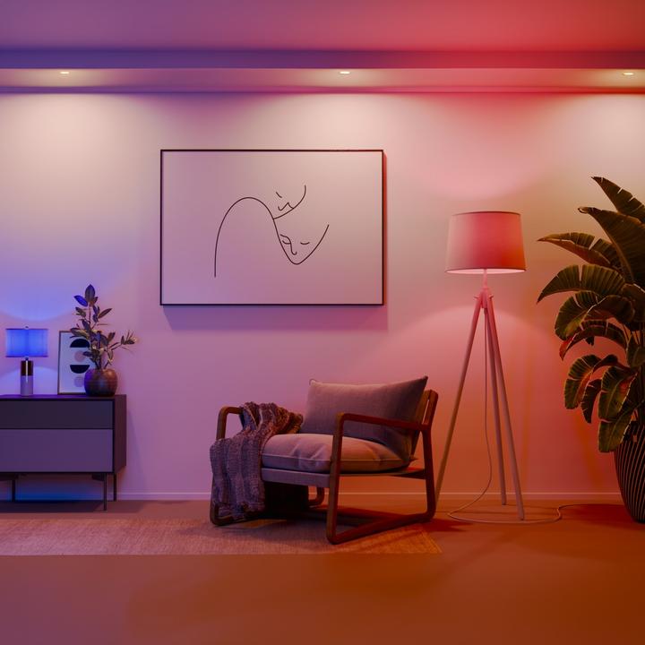 Produktbild Hama Smarte WLAN-LED-Lampe, E27, Matter, 9W, RGBW, für Sprach-/App-Steuerung (E27, 806 lm, 1 x)