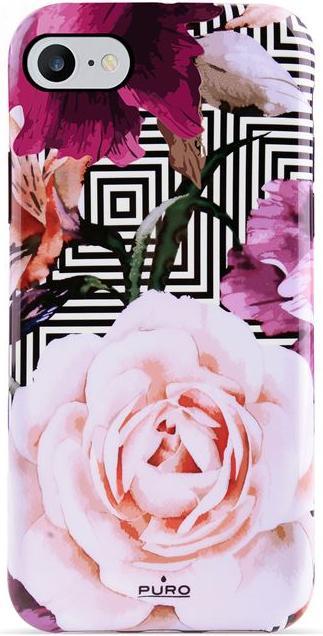 Image du produit Puro Glam Geo Flowers - Étui pour Iphone 8/7 / 6s / 6 (rose peonies) (Apple iPhone SE)