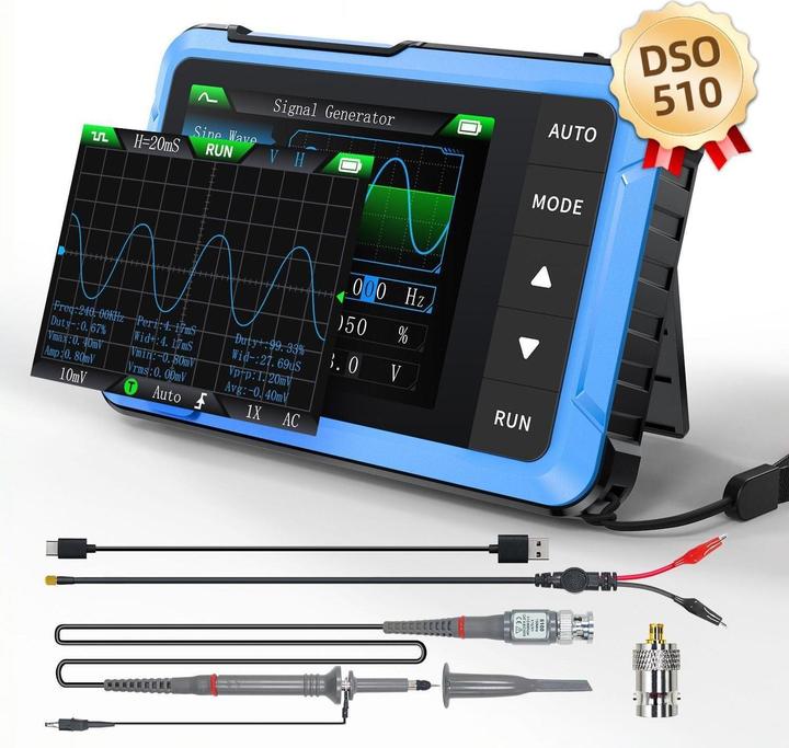 Produktbild Fnirsi Portable 2-in-1 mini oscilloscope DSO510 signal generator