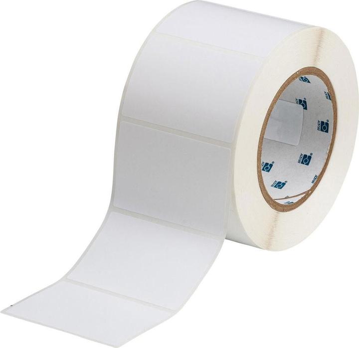 Actual product image Brady THT-19-459-1, polyester, white, matt, 76.20 x 50.80 mm, permanent (1000 E. ) (7.62 cm)
