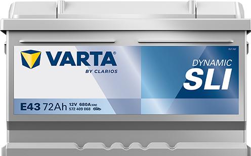 Actual product image Varta Blue Dynamic E43 (12 V, 72 Ah, 680 A)