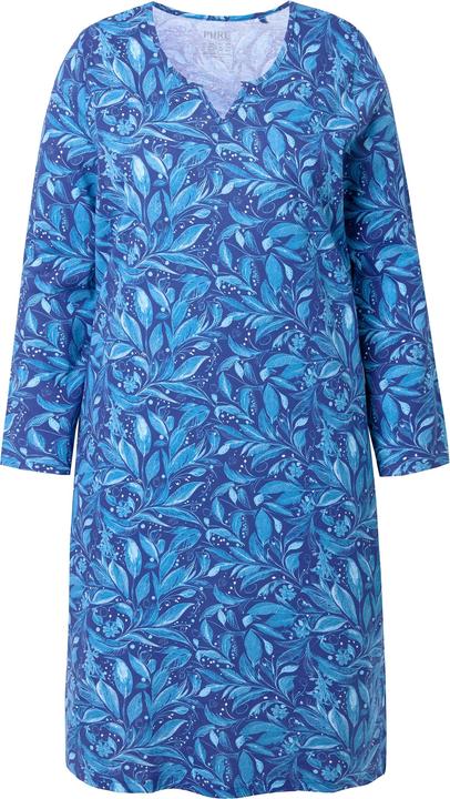 Image du produit Ulla Popken Chemise de nuit à col tunisien et manches longues, en coton bio (54)