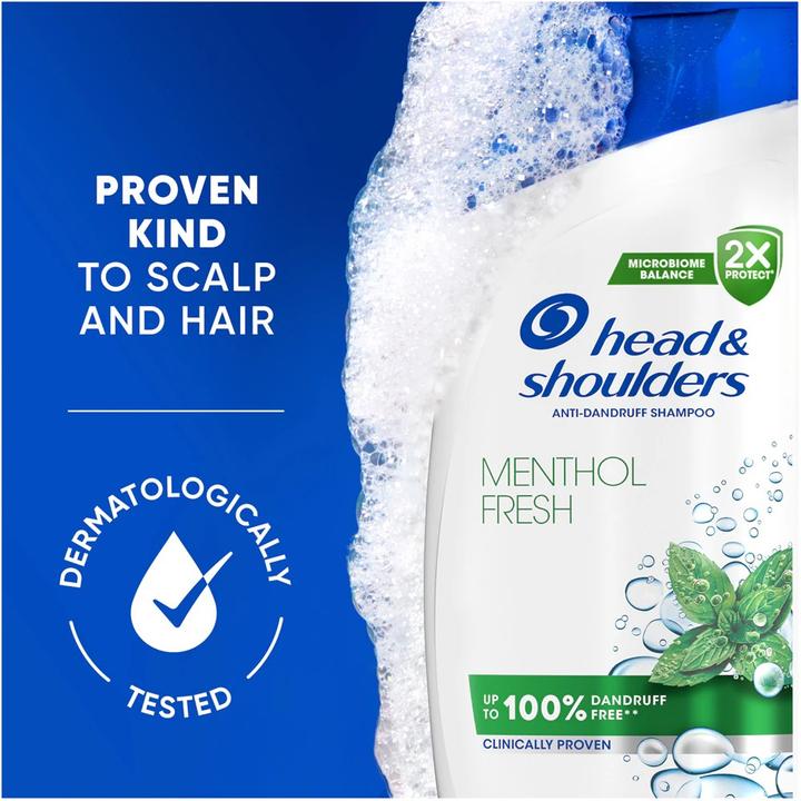 Actual product image Head & Shoulders Menthol Fresh 2in1 Shampoo and Conditioner - 400 ml, Anti-Dandruff (Liquid shampoo, 400 ml)