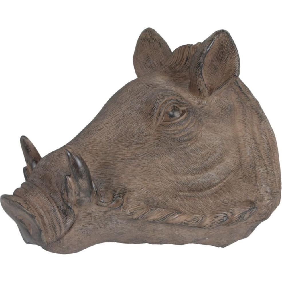 Garden Pleasure, Wanddeko, Wanddekoration Wildschweinkopf Antik-Braun