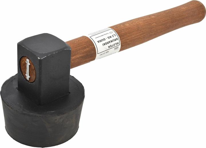 Actual product image Awtools Młotek Brukarski 2,5kg Guma Wulkanizowana (2400 g)