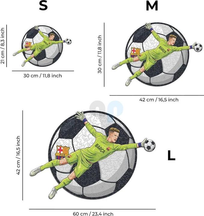 Produktbild Iconic FC Barcelona - Ter Stegen - Holz Puzzle Grösse L (500 Teile) (500 Teile)