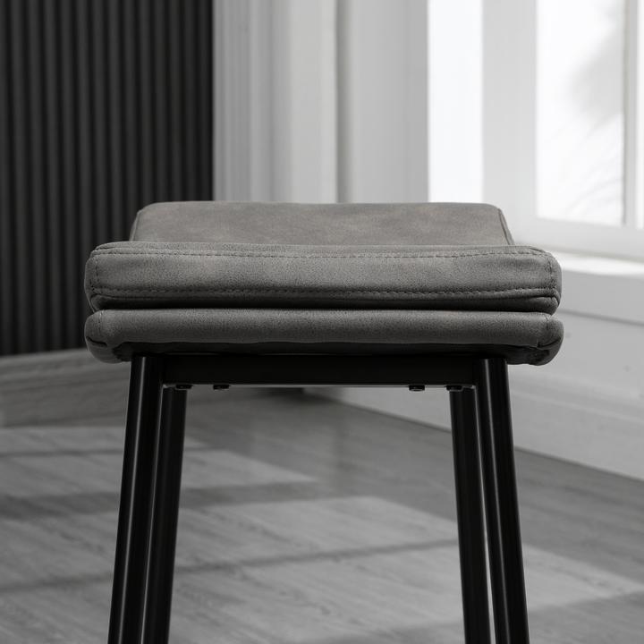 Actual product image Homcom Barhocker Polyester, Stahl Grau