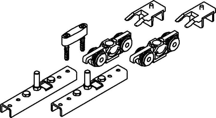 Actual product image Helm Sliding door fittings 73 ME, wood