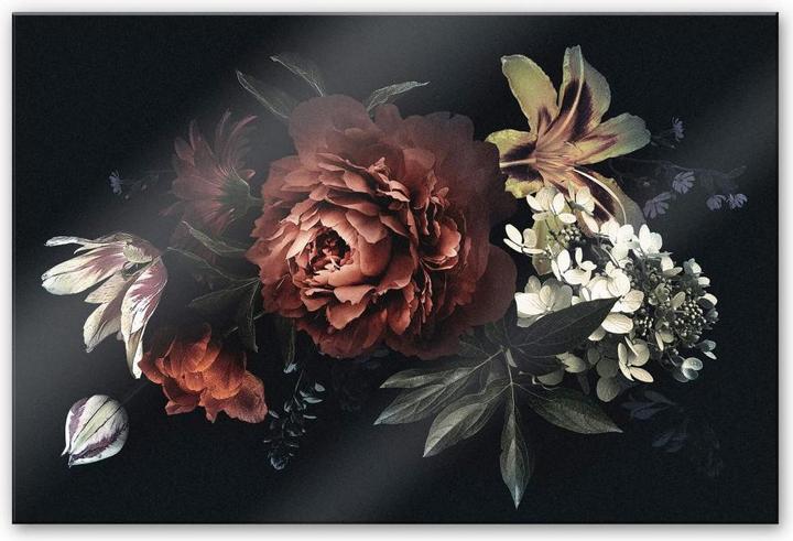 Image du produit Trenddeko Bouquet de fleurs rouge (150 x 100 cm)