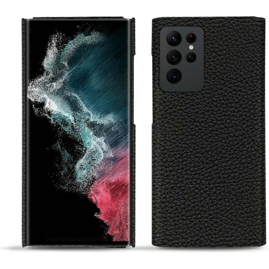 Noreve Lederschutzhülle (Samsung Galaxy S22 Ultra (5G)), Smartphone Hülle, Schwarz