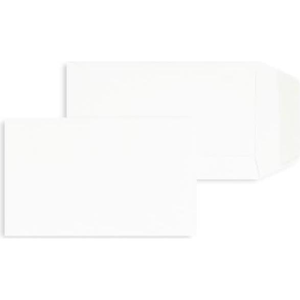 Blanke, Versandtasche + Luftpolstertasche, Versandtaschen 65x105mm 120g/qm gummiert VE=100 Stück weiss (100 x)